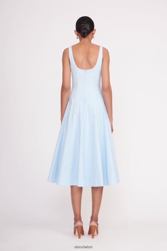 Frauen Wells-Kleid französisches Blau 466Z51 STAUD Kleidung