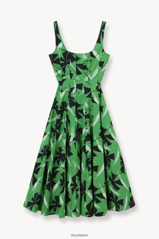 Frauen Wells-Kleid grünes Windrad 466Z46 STAUD Kleidung