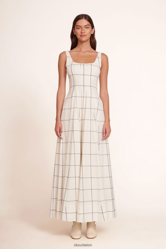 Frauen Wells Maxikleid Fensterscheibe aus Elfenbein 466Z247 STAUD Kleidung