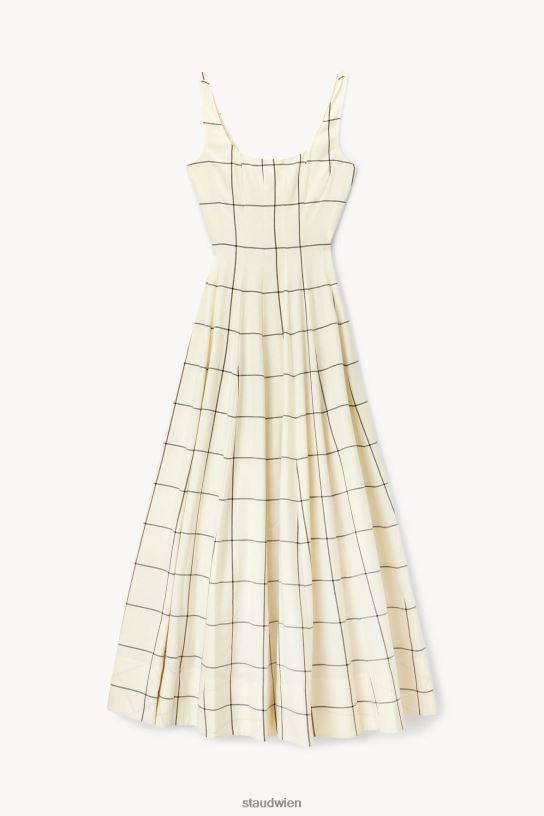 Frauen Wells Maxikleid Fensterscheibe aus Elfenbein 466Z247 STAUD Kleidung