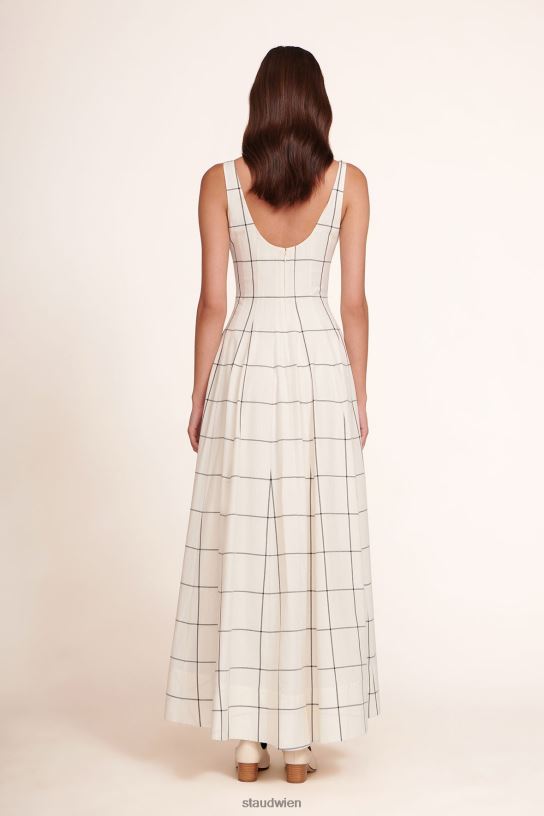 Frauen Wells Maxikleid Fensterscheibe aus Elfenbein 466Z247 STAUD Kleidung