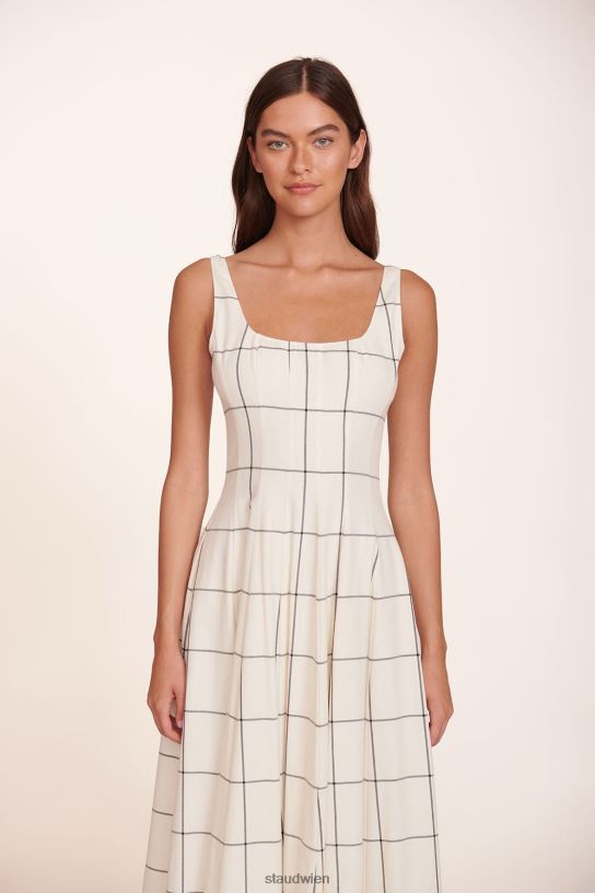 Frauen Wells Maxikleid Fensterscheibe aus Elfenbein 466Z247 STAUD Kleidung