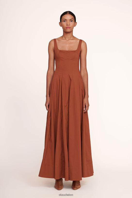 Frauen Wells Maxikleid bräunen 466Z248 STAUD Kleidung