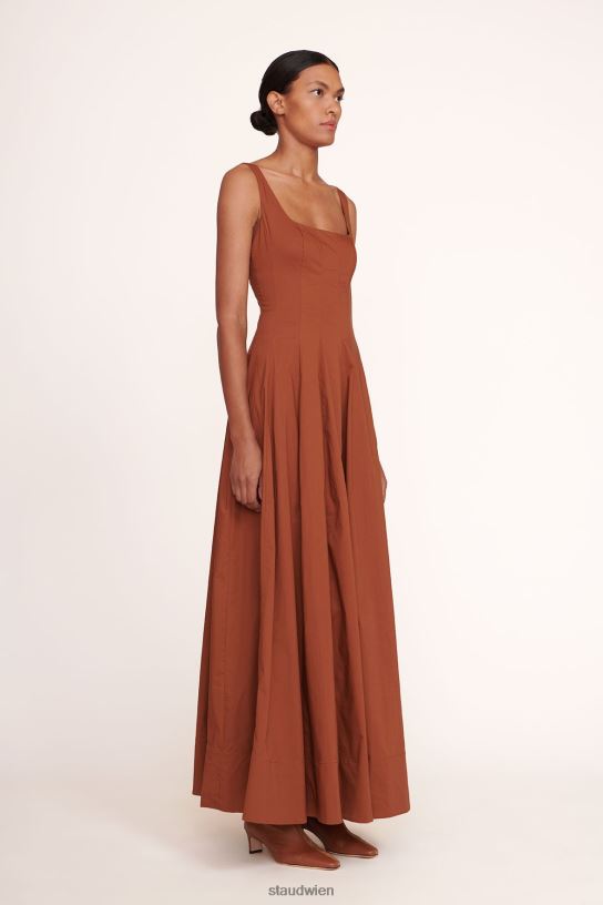 Frauen Wells Maxikleid bräunen 466Z248 STAUD Kleidung