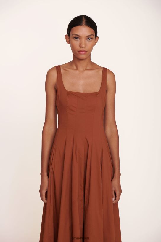 Frauen Wells Maxikleid bräunen 466Z248 STAUD Kleidung