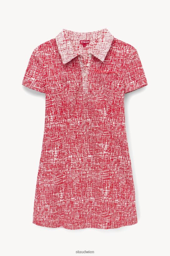Frauen fliegendes Kleid Papaya-Schraffur 466Z259 STAUD Kleidung