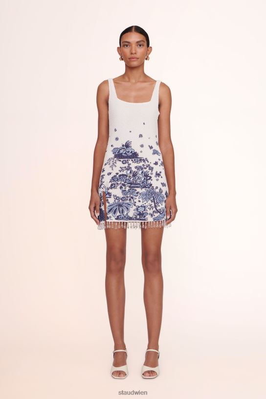 Frauen le sable-Kleid blaue Toile 466Z20 STAUD Kleidung