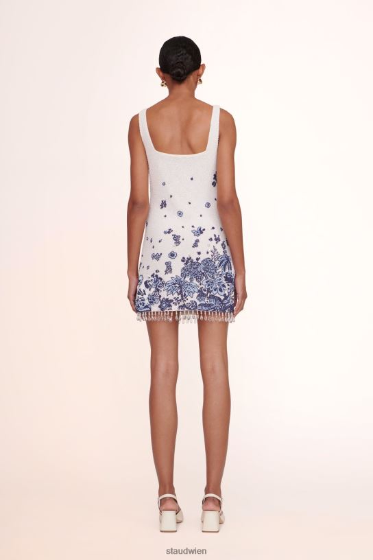 Frauen le sable-Kleid blaue Toile 466Z20 STAUD Kleidung