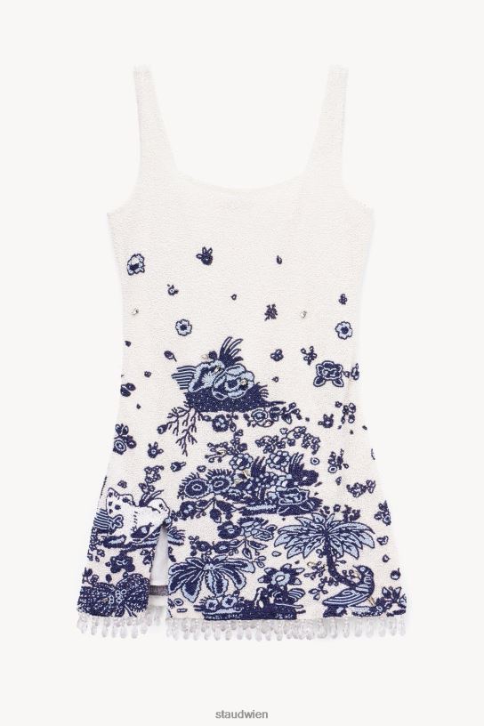 Frauen le sable-Kleid blaue Toile 466Z20 STAUD Kleidung