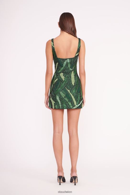 Frauen le sable-Kleid grüne Palme 466Z22 STAUD Kleidung