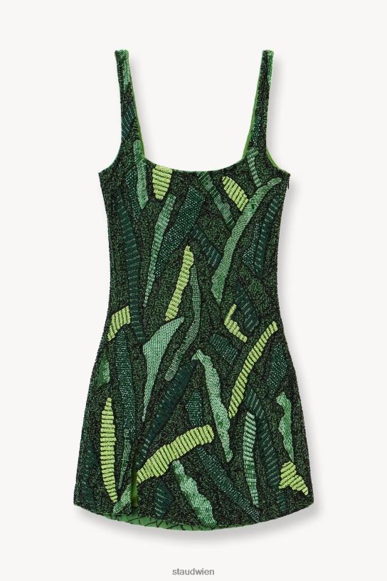 Frauen le sable-Kleid grüne Palme 466Z22 STAUD Kleidung