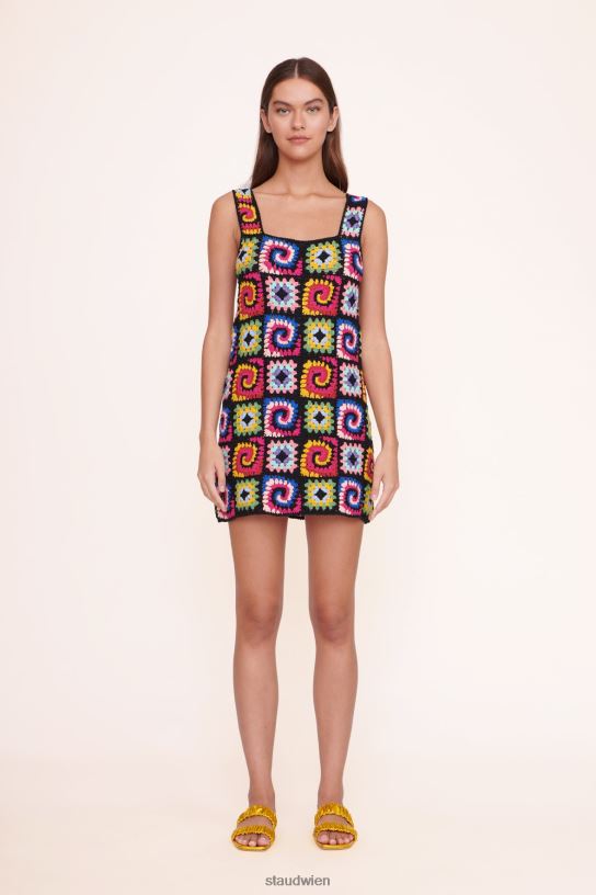 Frauen psychedelisches Kleid saurer Regenbogen 466Z241 STAUD Kleidung