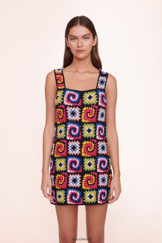 Frauen psychedelisches Kleid saurer Regenbogen 466Z241 STAUD Kleidung