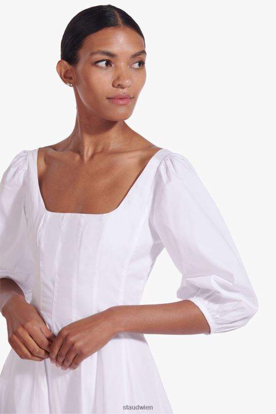 Frauen schwillt Kleid an Weiss 466Z315 STAUD Kleidung