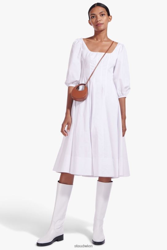 Frauen schwillt Kleid an Weiss 466Z315 STAUD Kleidung