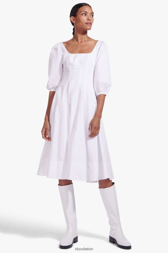 Frauen schwillt Kleid an Weiss 466Z315 STAUD Kleidung
