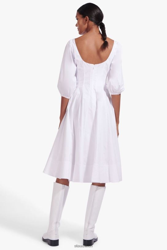 Frauen schwillt Kleid an Weiss 466Z315 STAUD Kleidung