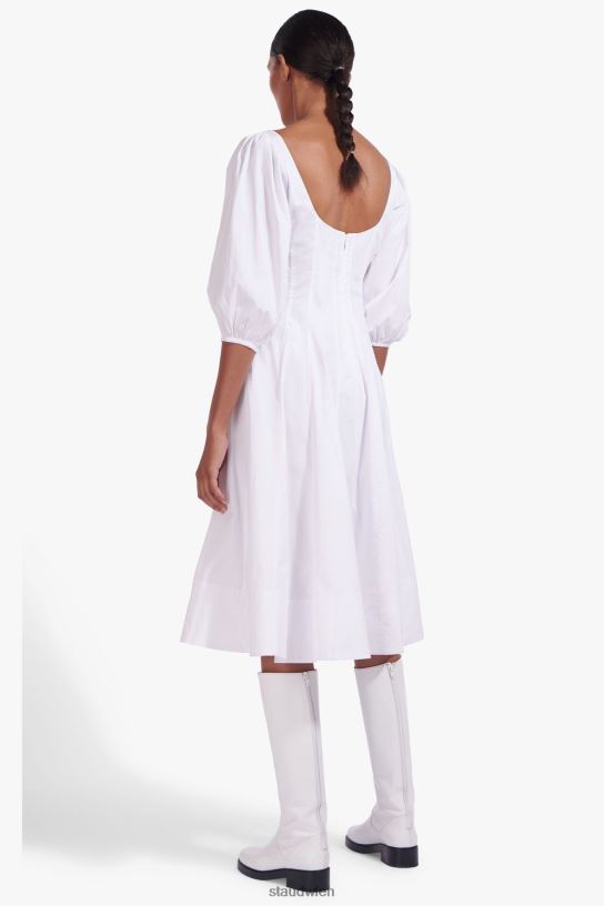 Frauen schwillt Kleid an Weiss 466Z315 STAUD Kleidung