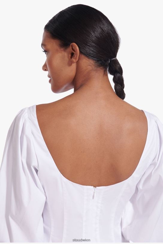 Frauen schwillt Kleid an Weiss 466Z315 STAUD Kleidung