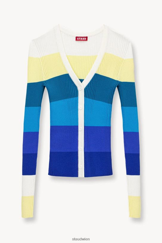 Frauen Cargo-Pullover Pazifischer Streifen 466Z393 STAUD Kleidung
