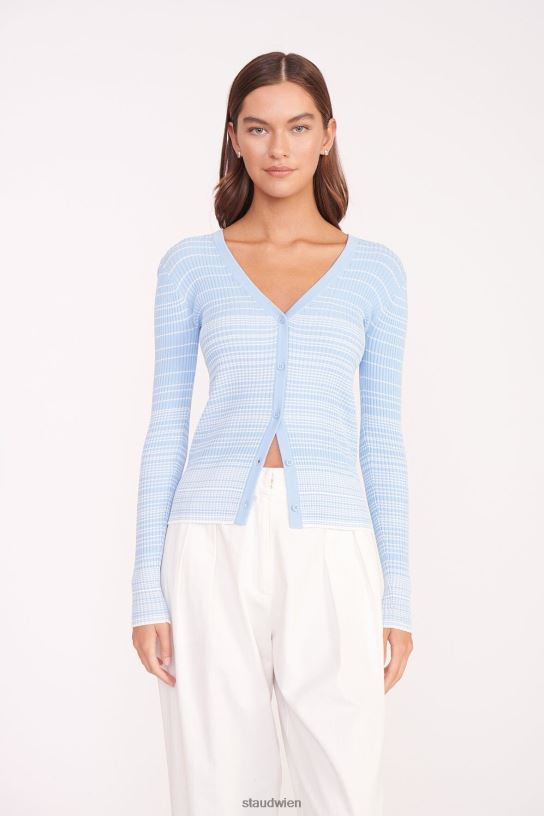 Frauen Cargo-Pullover französisch blau weiß 466Z572 STAUD Kleidung