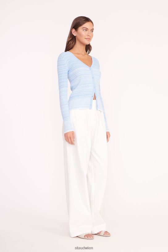 Frauen Cargo-Pullover französisch blau weiß 466Z572 STAUD Kleidung