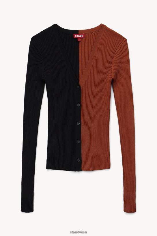 Frauen Cargo-Pullover hellbraun schwarz 466Z404 STAUD Kleidung