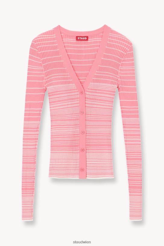 Frauen Cargo-Pullover korallenrosa weiß 466Z571 STAUD Kleidung