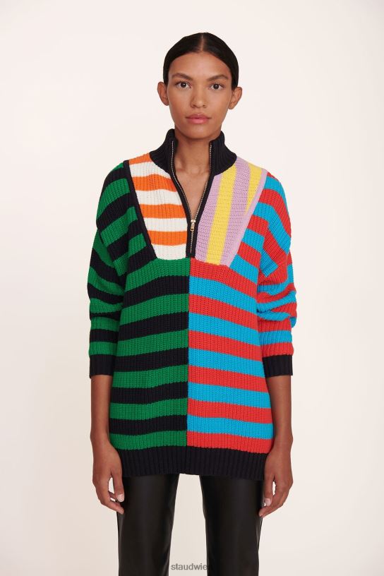 Frauen Hampton-Pullover Cabana Stripe Multi 466Z595 STAUD Kleidung