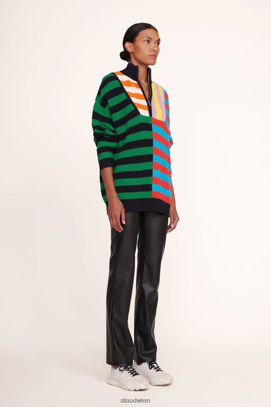 Frauen Hampton-Pullover Cabana Stripe Multi 466Z595 STAUD Kleidung