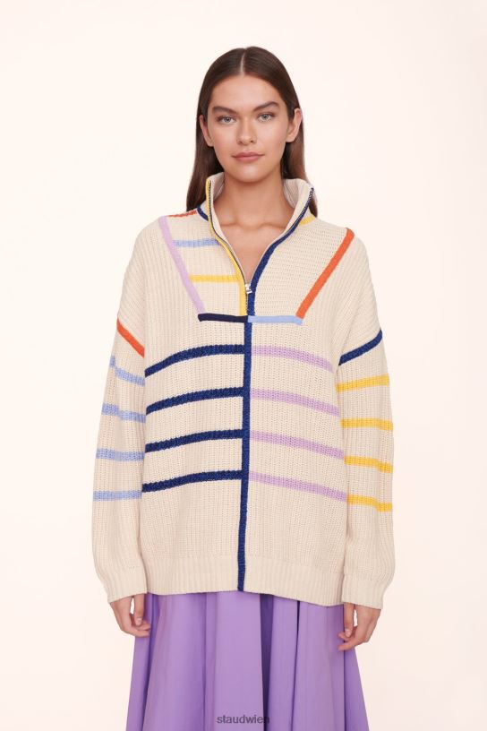 Frauen Hampton-Pullover Säure ecru 466Z594 STAUD Kleidung