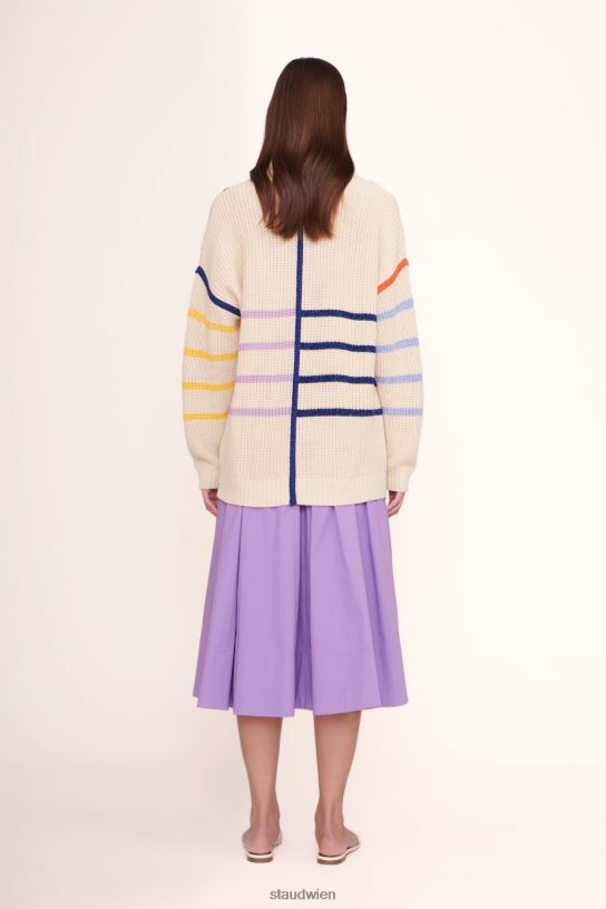 Frauen Hampton-Pullover Säure ecru 466Z594 STAUD Kleidung
