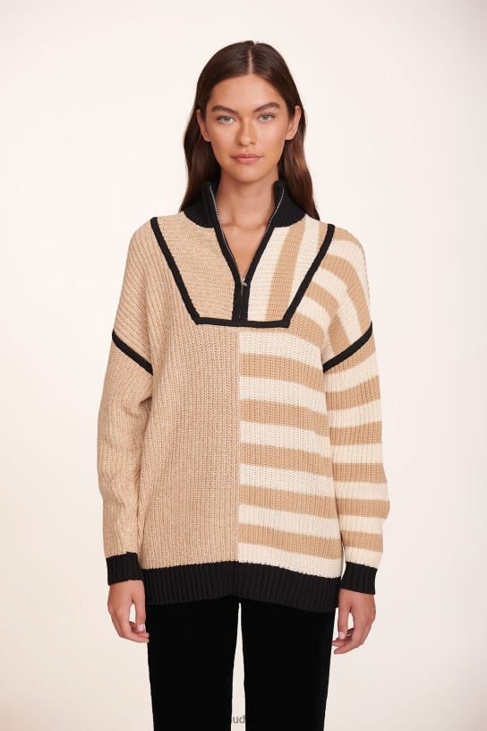 Frauen Hampton-Pullover Sahara-Streifen 466Z593 STAUD Kleidung