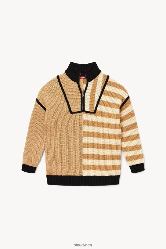 Frauen Hampton-Pullover Sahara-Streifen 466Z593 STAUD Kleidung
