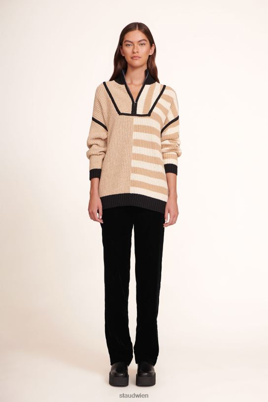 Frauen Hampton-Pullover Sahara-Streifen 466Z593 STAUD Kleidung