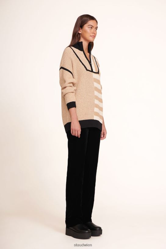 Frauen Hampton-Pullover Sahara-Streifen 466Z593 STAUD Kleidung