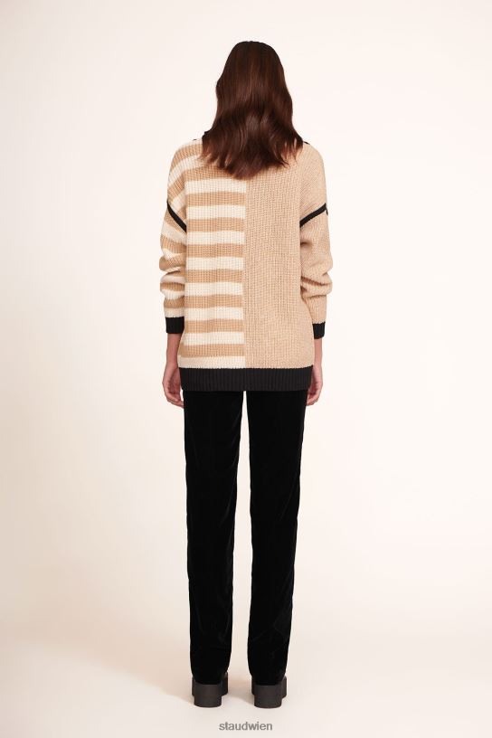 Frauen Hampton-Pullover Sahara-Streifen 466Z593 STAUD Kleidung