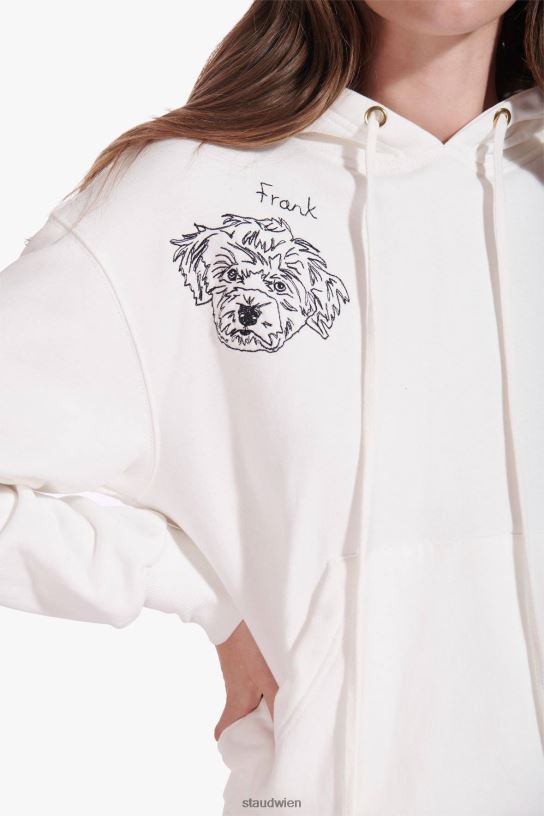 Frauen individuelles Kapuzen-Sweatshirt Elfenbein 466Z1032 STAUD x C.BONZ Zubehör