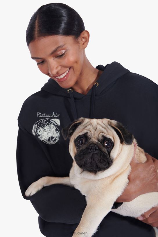 Frauen individuelles Kapuzen-Sweatshirt Schwarz 466Z1031 STAUD x C.BONZ Zubehör