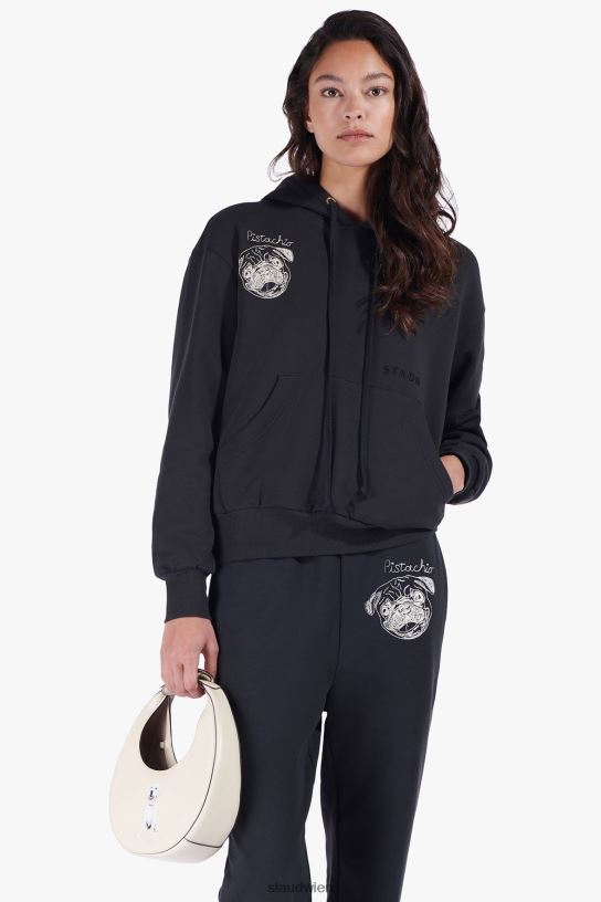 Frauen individuelles Kapuzen-Sweatshirt Schwarz 466Z1031 STAUD x C.BONZ Zubehör