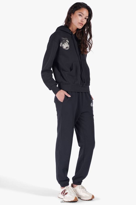 Frauen individuelles Kapuzen-Sweatshirt Schwarz 466Z1031 STAUD x C.BONZ Zubehör