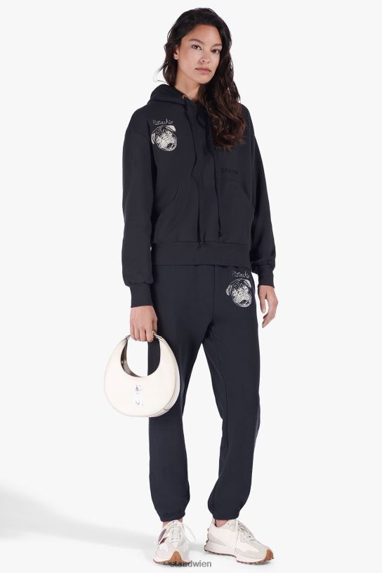 Frauen individuelles Kapuzen-Sweatshirt Schwarz 466Z1031 STAUD x C.BONZ Zubehör