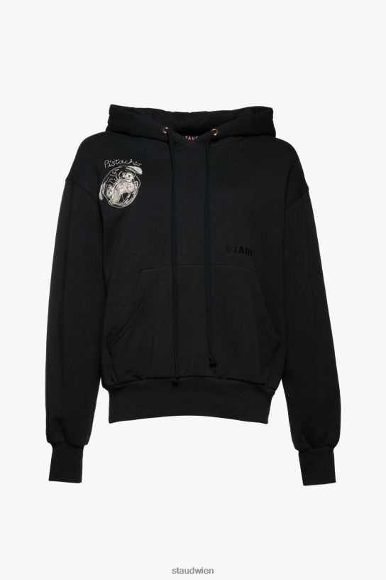 Frauen individuelles Kapuzen-Sweatshirt Schwarz 466Z1031 STAUD x C.BONZ Zubehör
