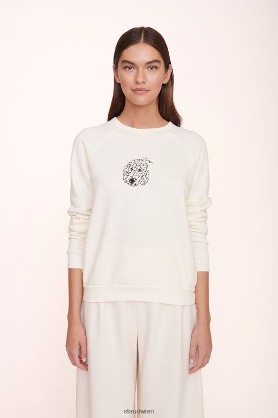Frauen individuelles Sweatshirt Creme 466Z1026 STAUD x C.BONZ Zubehör