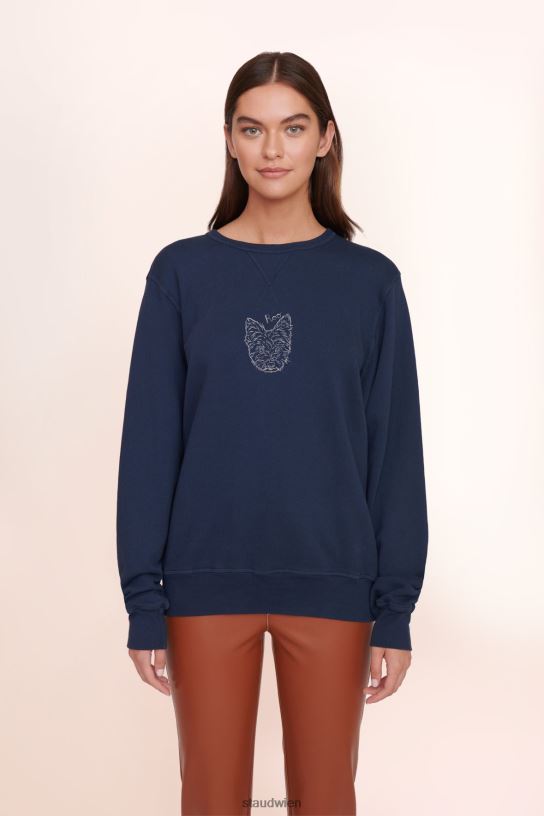 Frauen individuelles Unisex-Sweatshirt Marine 466Z1029 STAUD x C.BONZ Zubehör