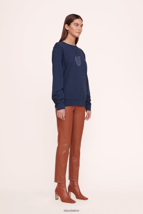 Frauen individuelles Unisex-Sweatshirt Marine 466Z1029 STAUD x C.BONZ Zubehör