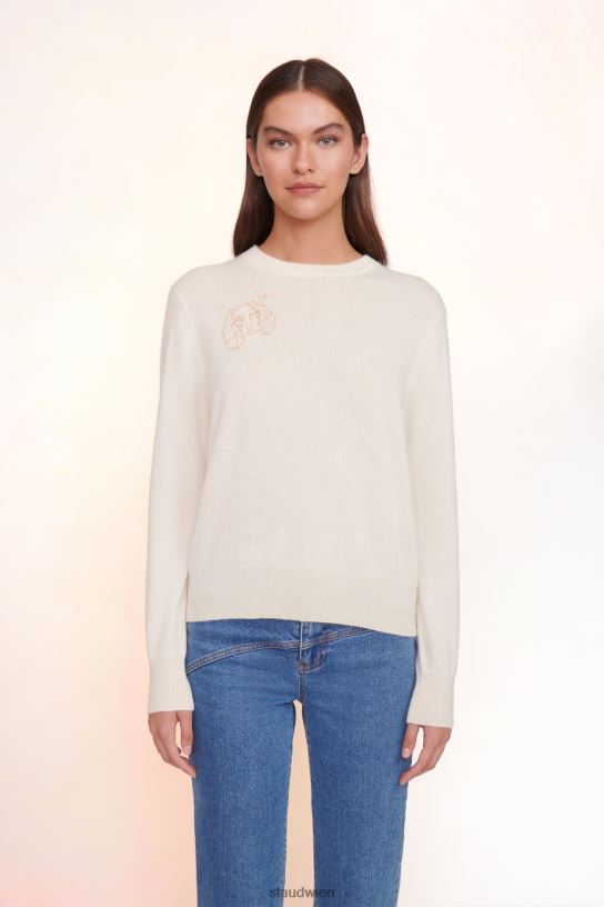 Frauen maßgeschneiderter Kaschmirpullover Creme 466Z1035 STAUD x C.BONZ Zubehör