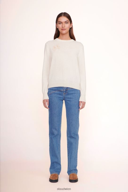 Frauen maßgeschneiderter Kaschmirpullover Creme 466Z1035 STAUD x C.BONZ Zubehör
