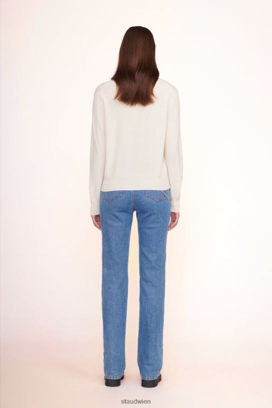 Frauen maßgeschneiderter Kaschmirpullover Creme 466Z1035 STAUD x C.BONZ Zubehör