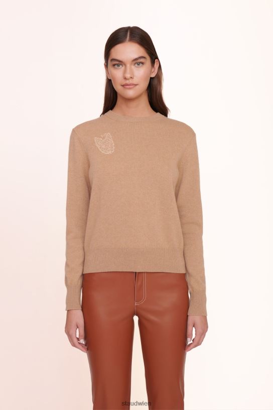 Frauen maßgeschneiderter Kaschmirpullover Kamel 466Z1034 STAUD x C.BONZ Zubehör